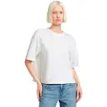 G-Star for woman. D26134-336-110 T-shirt with white horizontal stitching (M), Casual, Short sleeve, Organic Cotton, Sustainable