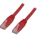 Deltaco - Koblingskabel - RJ-45 (hann) til RJ-45 (hann) - 3 m - UTP - CAT 6 - rød