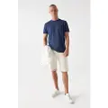Salsa Jeans Pocket And Embroidery Slim Fit Kortarmet T-skjorte