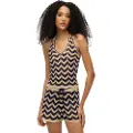 Superdry Zigzag Plunge Halter T-skjorte