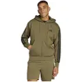 Adidas Essentials 3 Stripes Fleece Genser Med Hel Glidelås