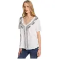 LOIS Jeans 10943 Kort Ermet V-hals T-skjorte