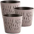 Wellhome Sandfarget Rund Plastpotte 22.5x19.2 Cm 3 Enheter