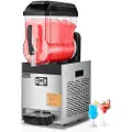Vevor Kommersiell Slush-maskin, 12L Frossen Drikkemaskin med Enkel Tank, 48 Koppar Rustfritt Stål Margarita Smoothie Frossen Drikkemaskin, Slush-maskin for Hjemmefester Restauranter Kaféer Barer