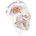 Munecas Arias Elegant Babydukke Med Sovepose Vinylkropp Gutt 33 Cm