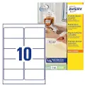 Avery L4744rev-25 90x50.8mm White Selvklebende Etiketter 25 Enheter