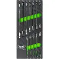 JBM Set In Carbon Fiber Finish Eva Tray 12 Pieces Kombinasjonsnøkkel Med Skralle