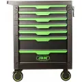 JBM Verktøykjerre 7 Skuffer Grønn Tom