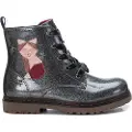Xti Kids unisex for kids. 15109301-PLOMO Ankle boots 151093 dark grey (30), Flat, Laces, Zip, Casual, Patent Leather, children's fashion