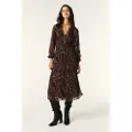 Ba&sh for woman. 1H25KARL Karla brown dress (36), Casual, Viscose, Long sleeve