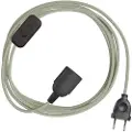 Creative Cables Snakebis Zig-zag E27 Kabelsett Med Lampholder. Sikksakk-stoffledning Og 2-pinners Plugg 3 M