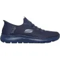 SKECHERS for man. 232457 Slip-ins Summits High Range navy slippers (44), Fabric, Flat, Laces, Casual