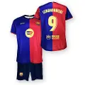 FC Barcelona 24/25 9 Lewanddowski Hjem Juniorsett