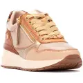Carmela for woman. 16244201-BEIGE Leather Sneakers 162442 beige (36), 3 to 5 cm, Zip, Casual
