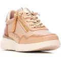 Carmela for woman. 16243003-BEIGE Leather Sneakers 162430 beige (39), 3 to 5 cm, Zip, Casual