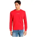 LOIS Jeans for man. 165773867 Basic sweatshirt with printed text on the chest in red (L), Casual, Cotton, Long sleeve