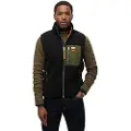 Superdry for man. M5012160A Fleece waistcoat Vintage Retro black (S), Casual, Recycled Polister, Sustainable