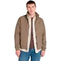 Timberland for man. TB0A62CFBK01 Sailor brown waterproof bomber jacket (L), Casual, Sustainable, Recycled nylon
