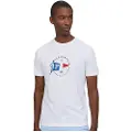 Faconnable Flag Print Kortarmet T-skjorte