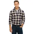 Superdry Merchant Linen Check Skjorte Med Lange Ermer