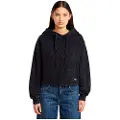 G-Star for woman. D24402-D249-B564 Overdyed Loose Hooded sweatshirt black (XXS), Casual, Organic Cotton, Sustainable
