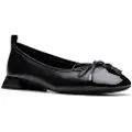 Clarks for woman. 26181322 Ubree15 Poppy black leather ballerina pumps (36), 1 to 3 cm, None, Casual