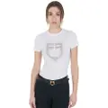 Equestro Pink Diamond Logo Cotton Kortarmet T-skjorte