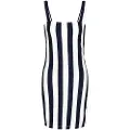 Emporio Armani for woman. 7W000310_AF12214 Short dress navy, white (S), Casual, Polyester, Sleeveless / Straps
