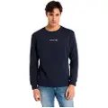 LOIS Jeans for man. 165773867 Basic sweatshirt with printed text on the chest navy blue (XXL), Casual, Cotton, Long sleeve