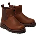 Timberland unisex for kids. TB0A28NR9311 Courma Kid Mid brown leather chelsea ankle boots (25), Flat, Zip, Casual, children's fashion