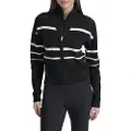 DKNY Open Stitch Stripe Logo Jakke