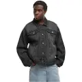 Build Your Brand Heavy Ounce Boxy Denimjakke