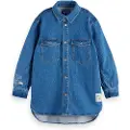 Scotch & Soda A-line Denim Kjole Med Lange Ermer