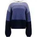 Fynch&Hatton Stripe Loose Hairy Genser