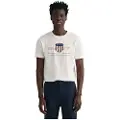 Gant for man. 2003199 Archive Shield T-shirt white (XXS), Casual, Cotton, Short sleeve, Sustainable