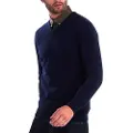 Barbour for man. MKN0341 Essential V navy jumper (M), Blue, Casual, Wool