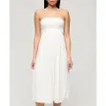 Superdry Smocked Midi Beach Lang Kjole