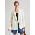 Pepe Jeans for woman. PL402377 Mirka beige blazer (XL), White, Casual, Cotton