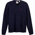 Levi's for man. A8618-0004 Housemark navy jumper (M), Casual, Wool, Long sleeve