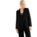 Armani Exchange for woman. XW000941AF10872UC001 Solid coloured casual blazer with one button and notch lapel with long sleeves black (XX