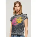 Superdry Fade Rock Graphic Cap Slv Kortarmet T-skjorte