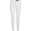 Noisy May Eve Skinny White Lavmidjede Jeans