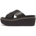 FitFlop Eloise Espadrille Leather Wedge Cross Badesandal