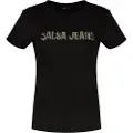 Salsa Jeans Beads Detail Branding Kortarmet T-skjorte