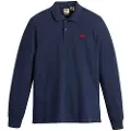 Levi's for man. A5797-0001 Housemark navy polo shirt (XS), Casual, Cotton, Long sleeve