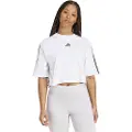 Adidas Essentials 3 Stripes Cotton Loose Kortarmet T-skjorte
