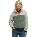 Superdry for woman. W2012349A Supersoft fleece Mash Up green (M), Casual, Polyester