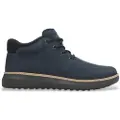 Timberland for man. TB0A69Q5W061 Hudson Road navy mid-calf Chukka leather boots (50), Flat, Laces, Casual, Sustainable
