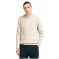 Timberland for man. TB0A2CEQEGM1 Phillips Brook beige cable crew neck jumper (3XL), Casual, Wool