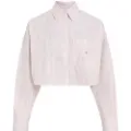 Calvin Klein J20j225078 Crop Skjorte Med Lange Ermer